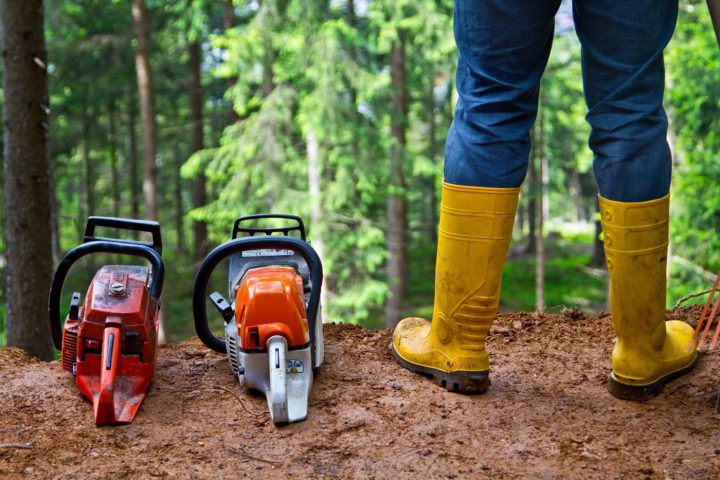 Step Up Sprung, Baumstämme für Skill Area und Bachsprung bauen