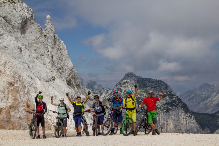 3000hm Singeltrail Tiefenmeter Feuerwerk mit Gondelunterstützung in Sella Nevea Italien
